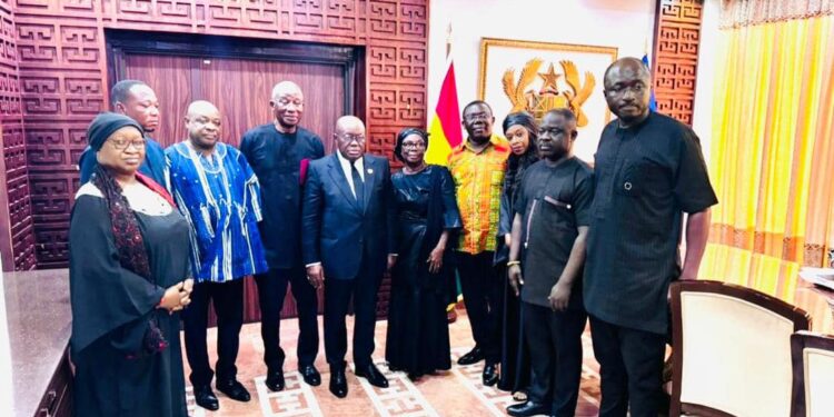 Prez Akufo-Addo officially informed of the Demise and funeral of the late Kangberee