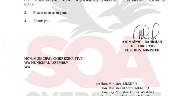 Local Government Minister Halts Attempts to Grab State Land in Wa