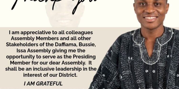 Bussie East Assembly Member Elected Presiding Member of Dafiama-Bussie-Issa District