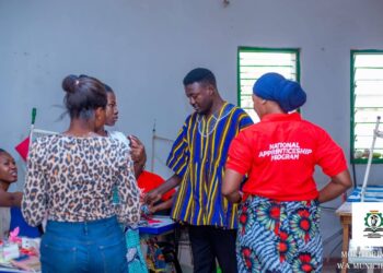 NAP Coordinator, Joseph Banye Tours Wa Metropolis to Monitor Skills Training Progress