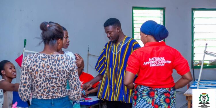 NAP Coordinator, Joseph Banye Tours Wa Metropolis to Monitor Skills Training Progress