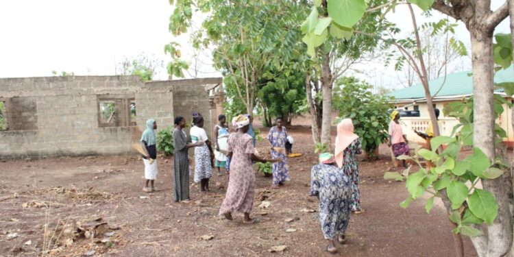 Women Lead Weekly Clean-Up Exercise at Nabaala CHPS Compound; Community Builds Maternity Block