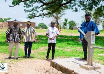 CEO of Anwelle Foundation Inspects Borehole Project in Tampaala