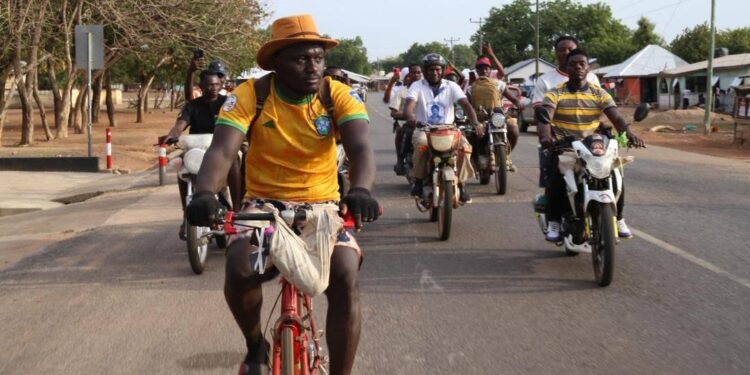 Jirapa: Teacher-Cyclist Joseph Tiekan Embarks on Bicycle Ride to Accra